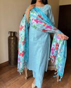 Women Kurti Palazzo with Dupatta | 3 Pcs. Set