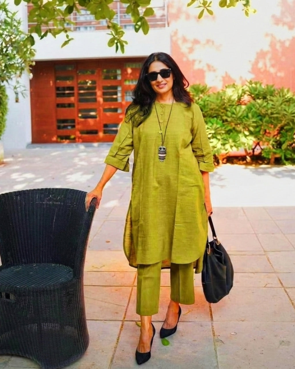 Cotton Slub Kurti Pant for Women | Co-Ord-Set for Women