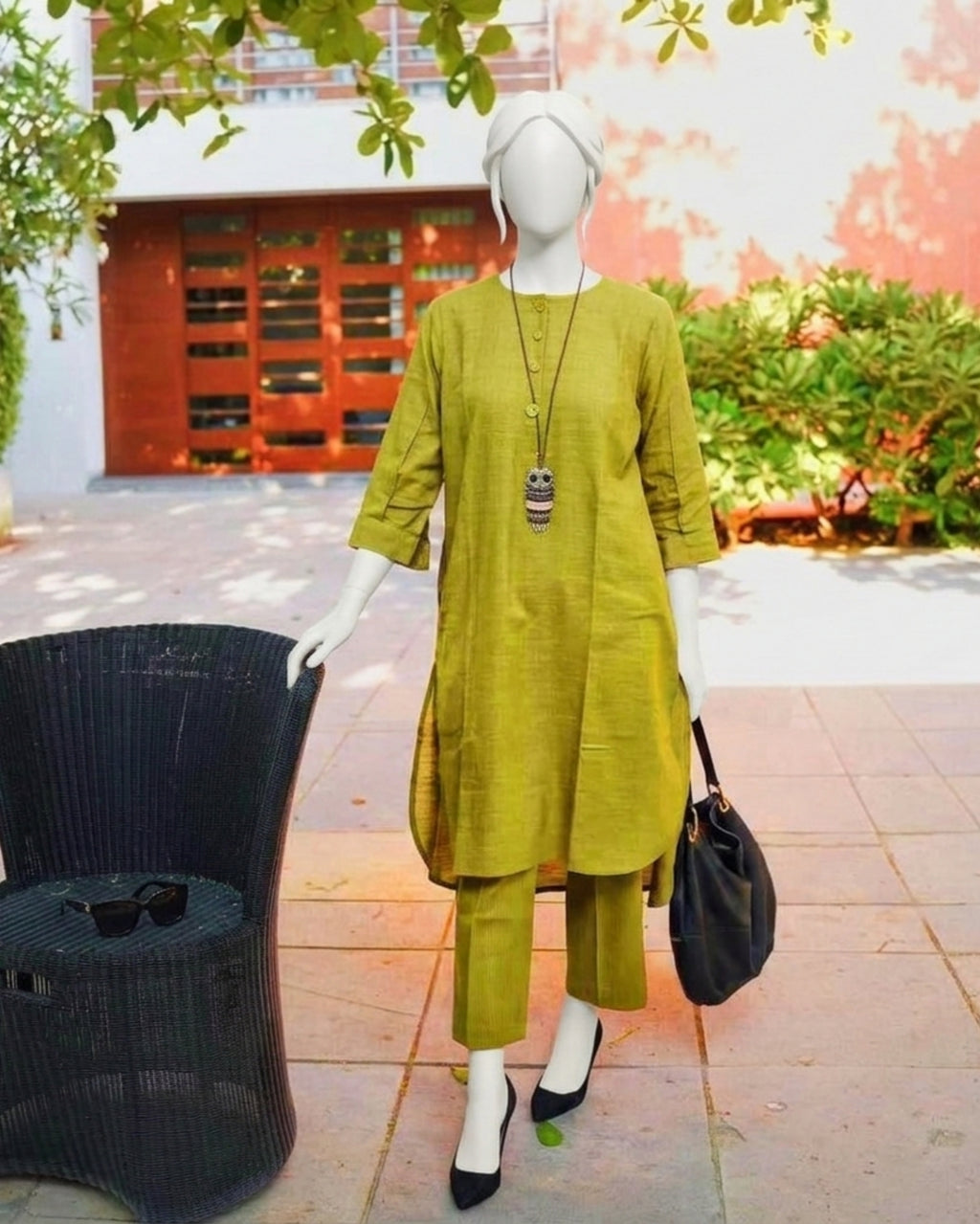 Cotton Slub Kurti Pant for Women | Co-Ord-Set for Women