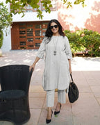Cotton Slub Kurti Pant for Women | Co-Ord-Set for Women