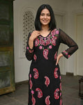Exclusive Lucknowi Chikankari Aari Work | Women's Kurta and Pant Set