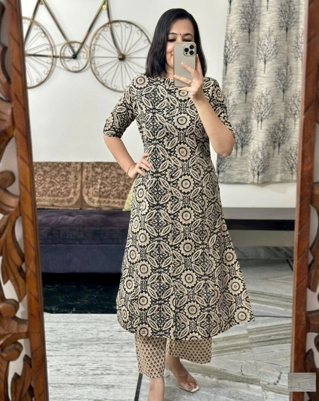 Superb Printed Princess Rayon Co-Ord Set for Women | Kurta and Pant Set