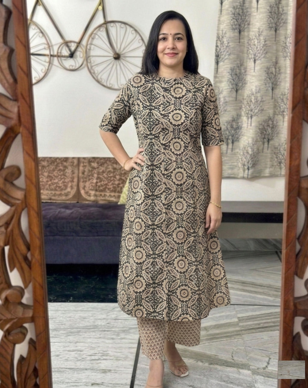Superb Printed Princess Rayon Co-Ord Set for Women | Kurta and Pant Set