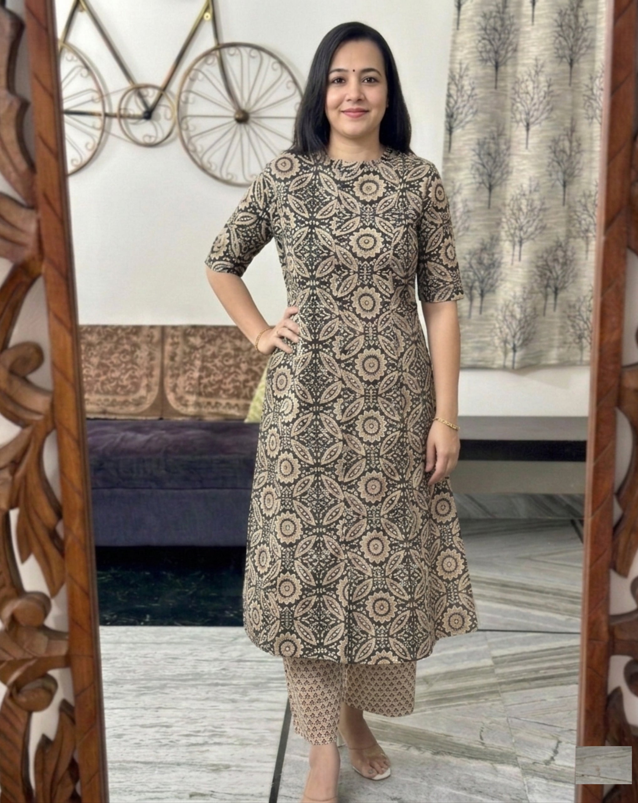 Superb Printed Princess Rayon Co-Ord Set for Women | Kurta and Pant Set