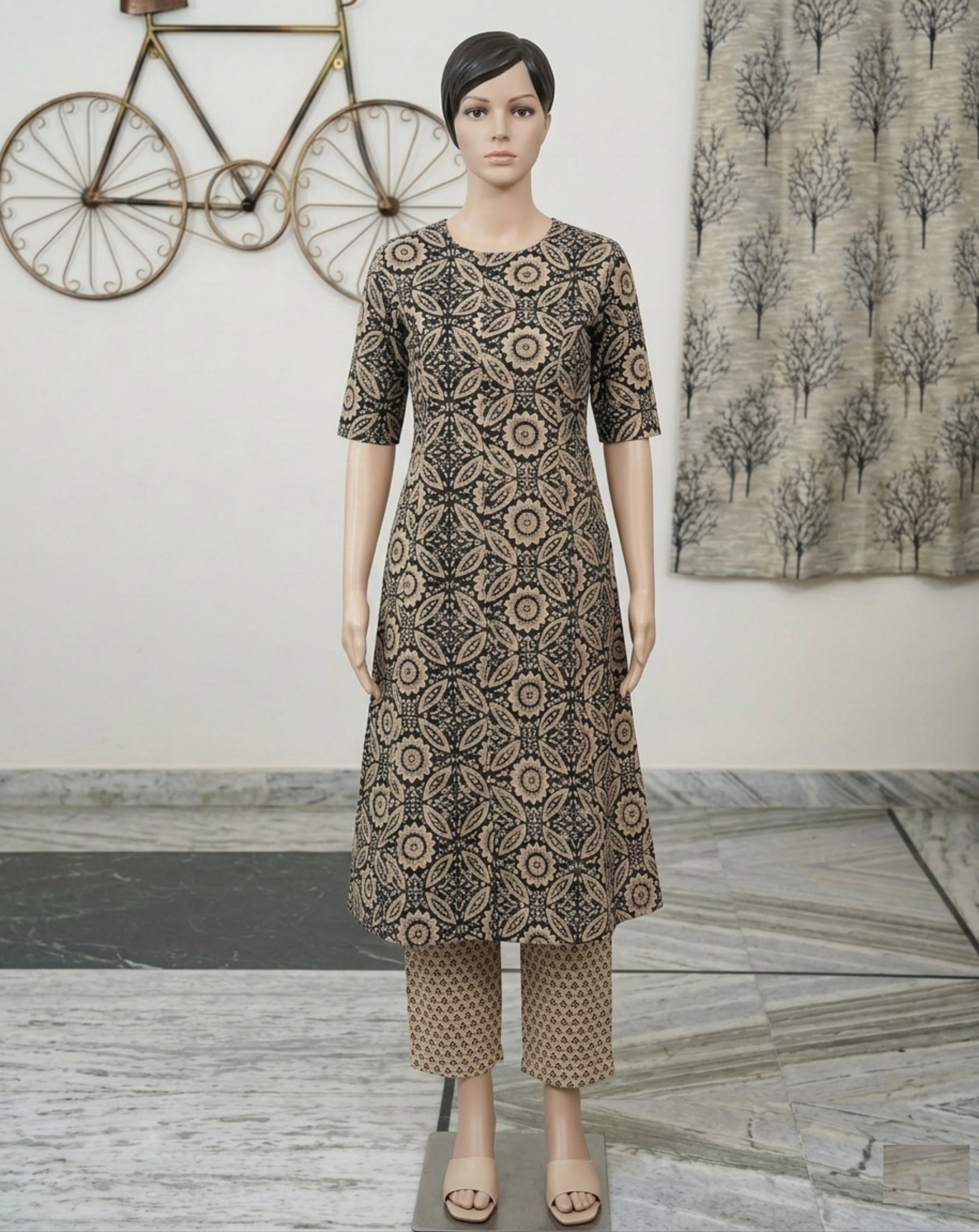 Superb Printed Princess Rayon Co-Ord Set for Women | Kurta and Pant Set