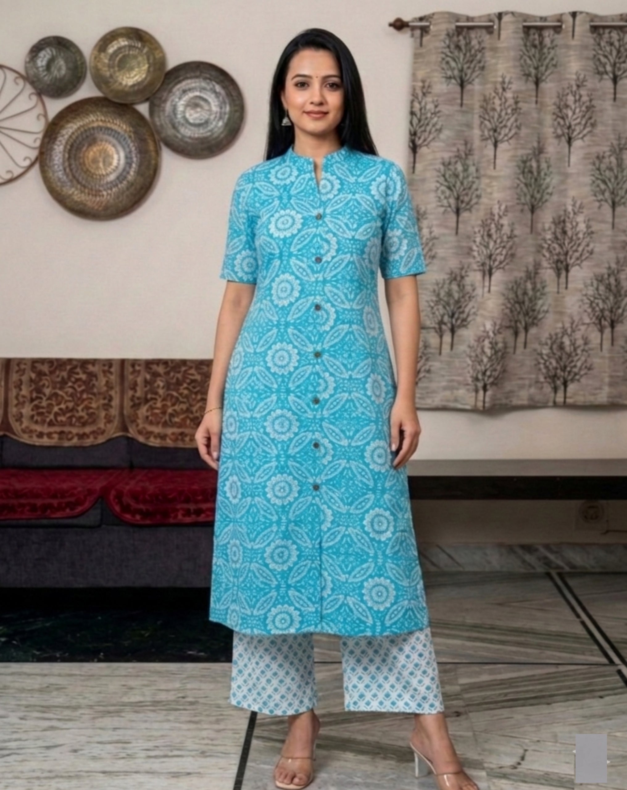 Superb Printed Princess Rayon Co-Ord Set for Women | Kurta and Pant Set