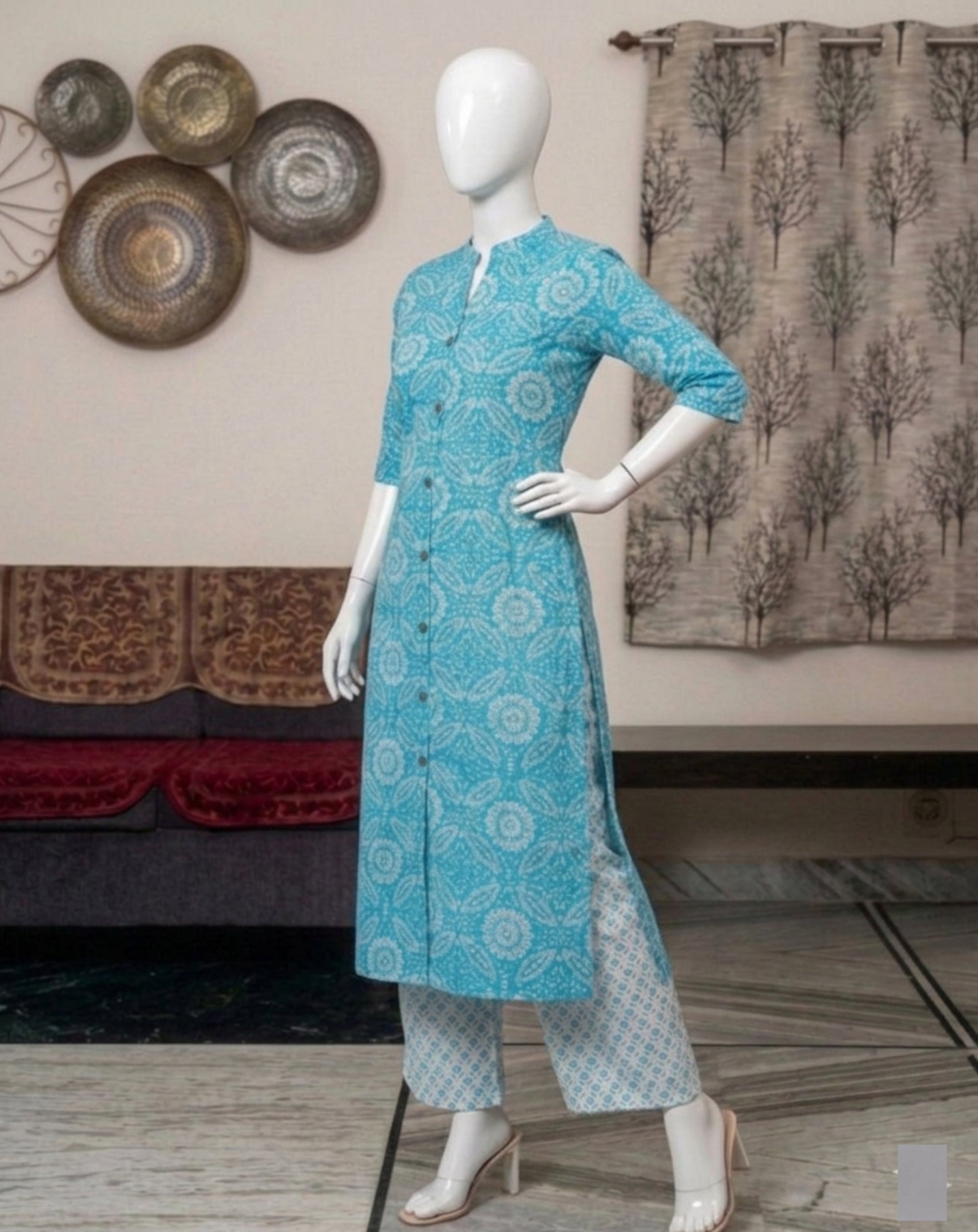 Superb Printed Princess Rayon Co-Ord Set for Women | Kurta and Pant Set