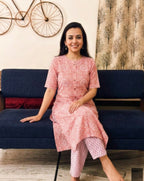 Superb Printed Princess Rayon Co-Ord Set for Women | Kurta and Pant Set