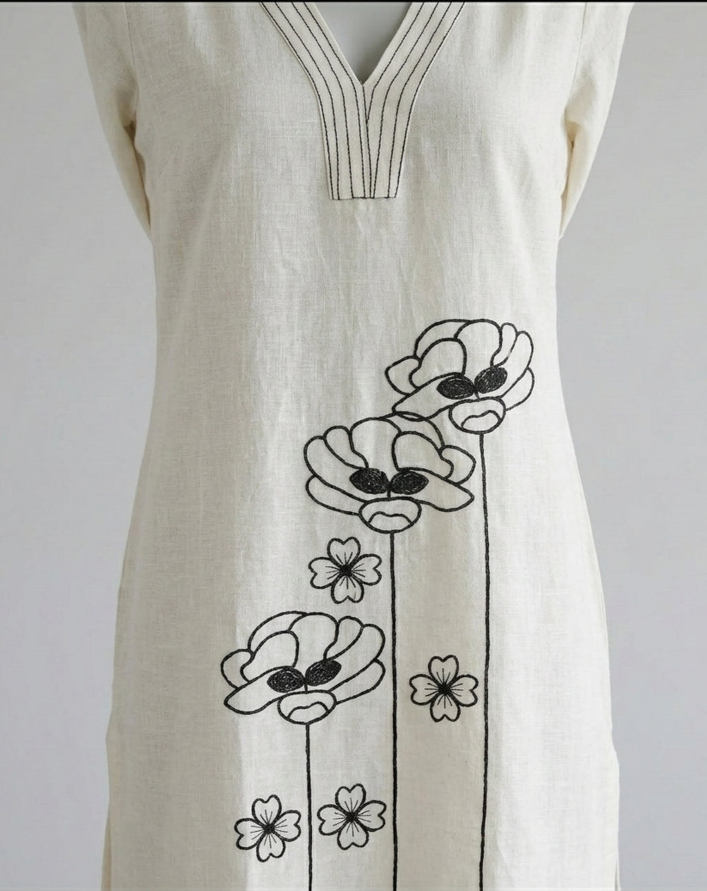 Embroidered Natural Cotton Co-Ord Set for Women | Kurta and Pant Set for Women
