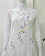 White Embroidered Cotton Kurta & Pant | Premium Cotton Kurta Set