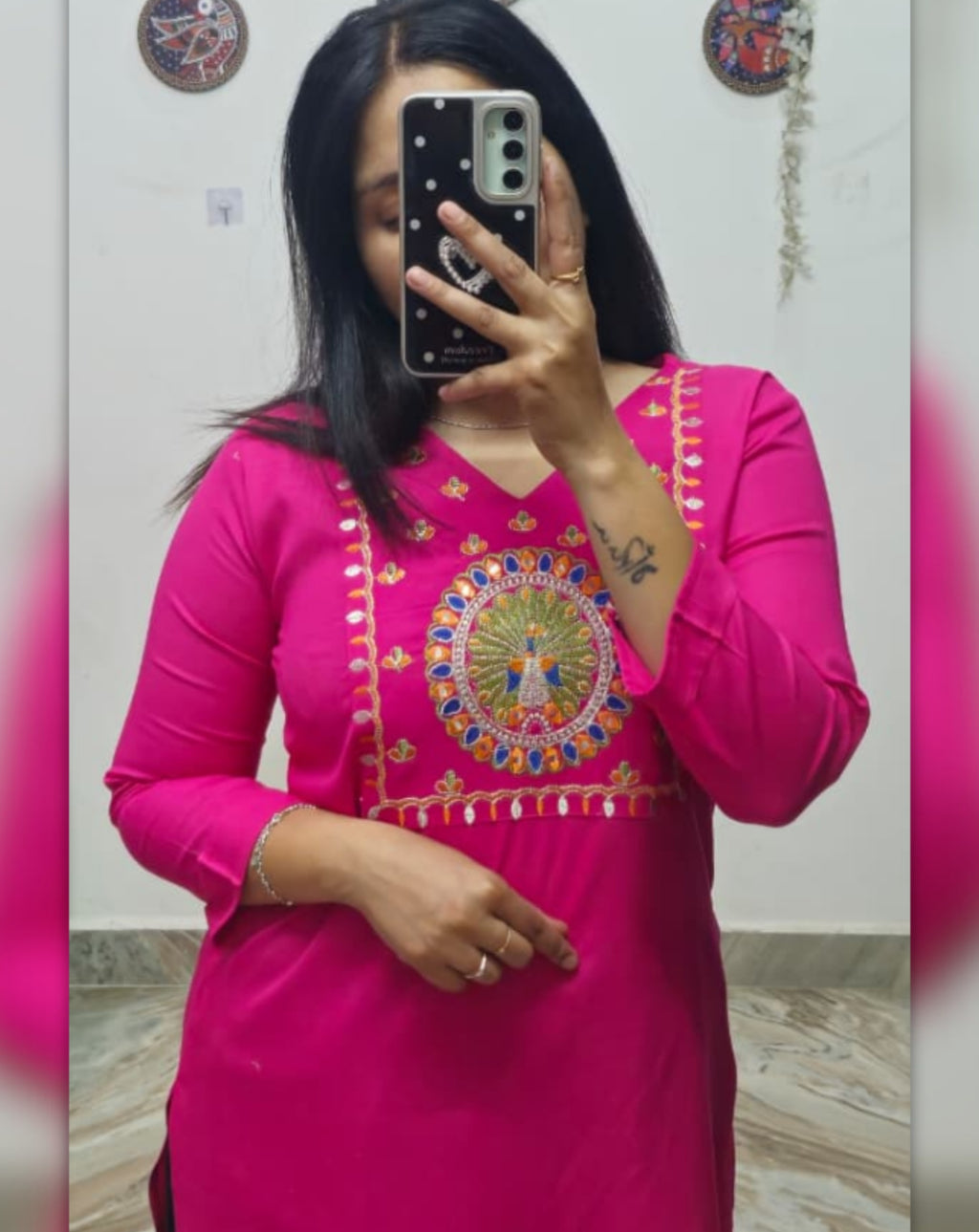 Stylish Women’s Embroidered Rayon Kurti | Only Kurti