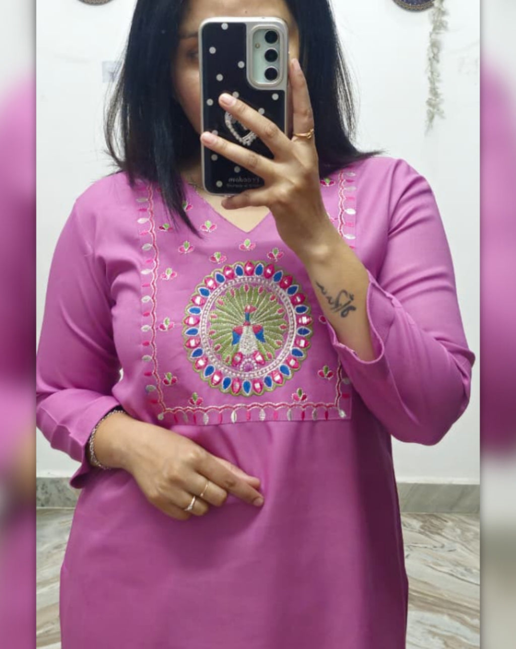 Stylish Women’s Embroidered Rayon Kurti | Only Kurti