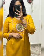 Stylish Women’s Embroidered Rayon Kurti | Only Kurti
