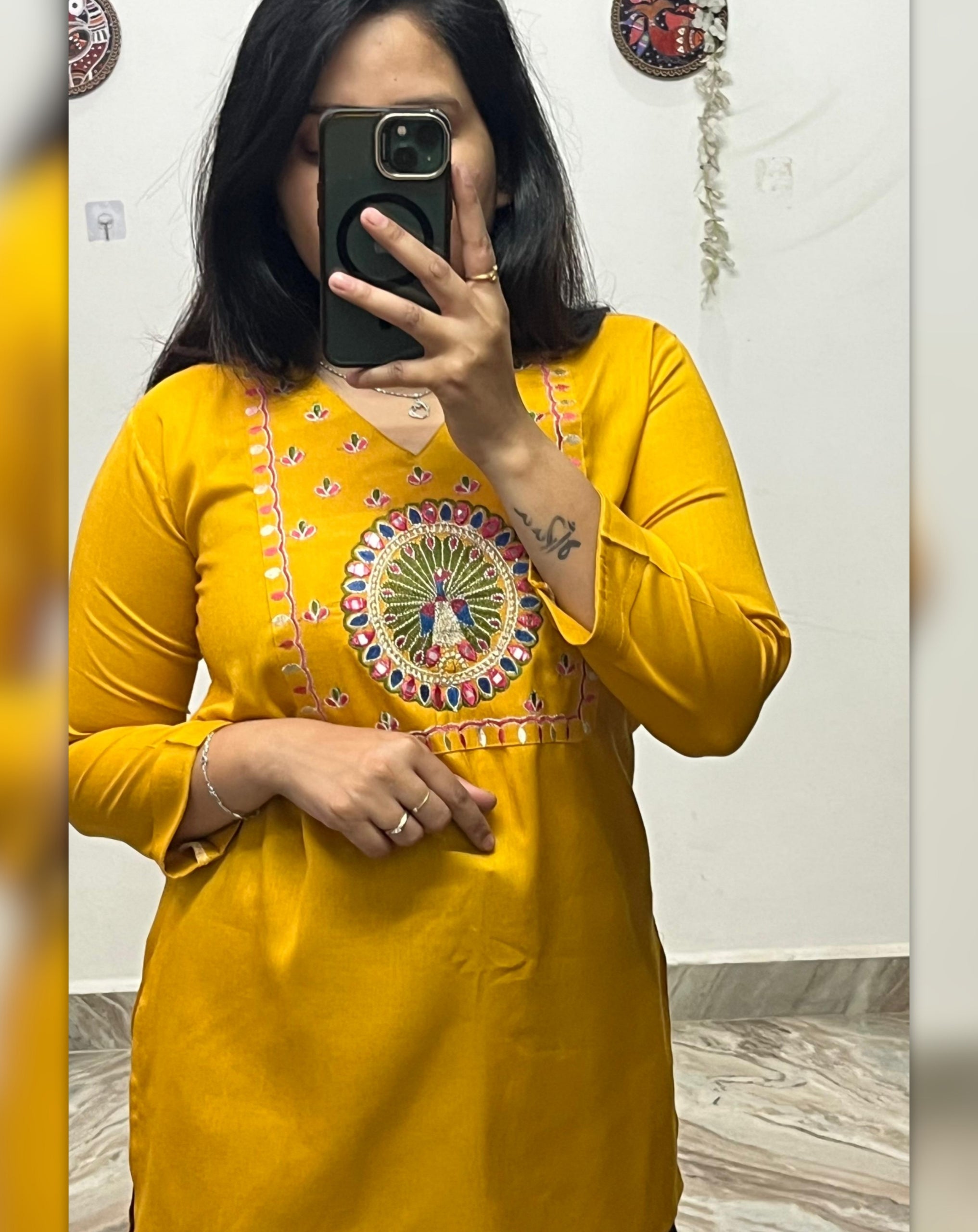 Stylish Women’s Embroidered Rayon Kurti | Only Kurti
