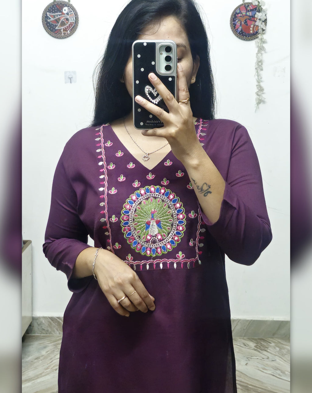 Stylish Women’s Embroidered Rayon Kurti | Only Kurti