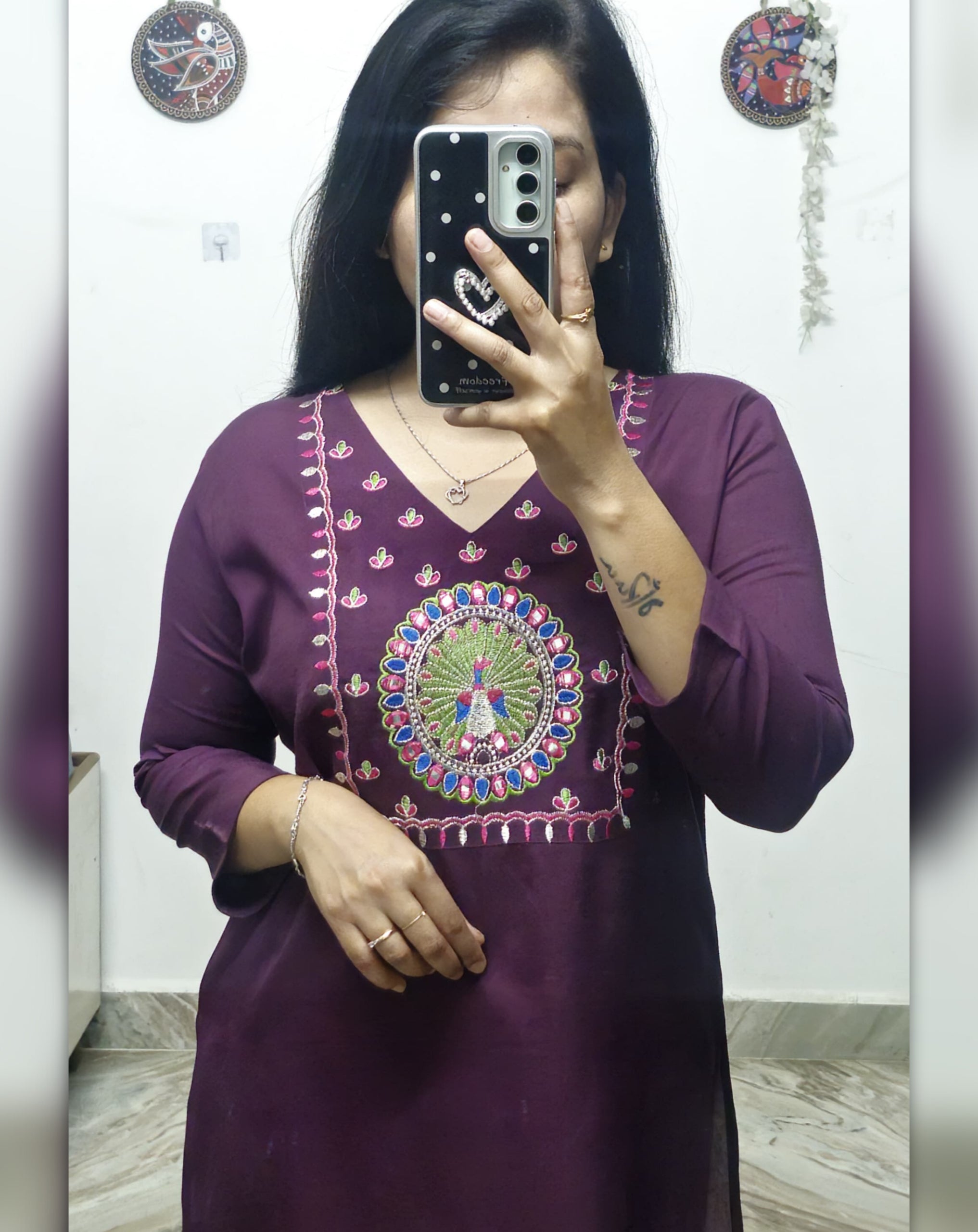 Stylish Women’s Embroidered Rayon Kurti | Only Kurti