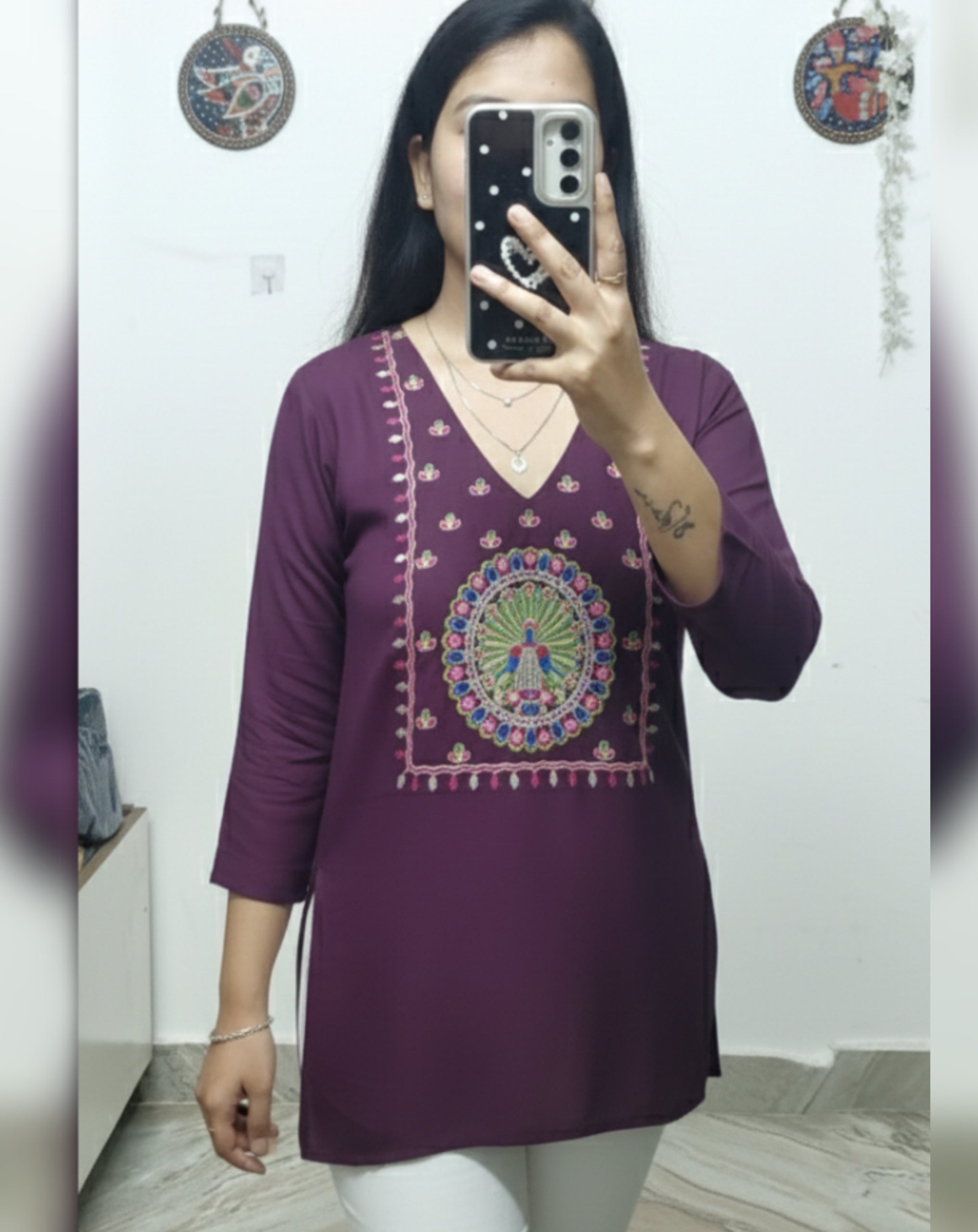 Stylish Women’s Embroidered Rayon Kurti | Only Kurti