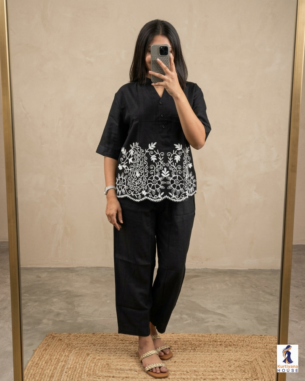 Premium Cotton Chikankari Co-Ord Set | Premium Embroidery on Kurti