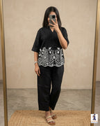 Premium Cotton Chikankari Co-Ord Set | Premium Embroidery on Kurti