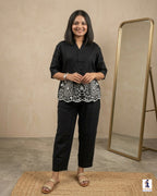 Premium Cotton Chikankari Co-Ord Set | Premium Embroidery on Kurti
