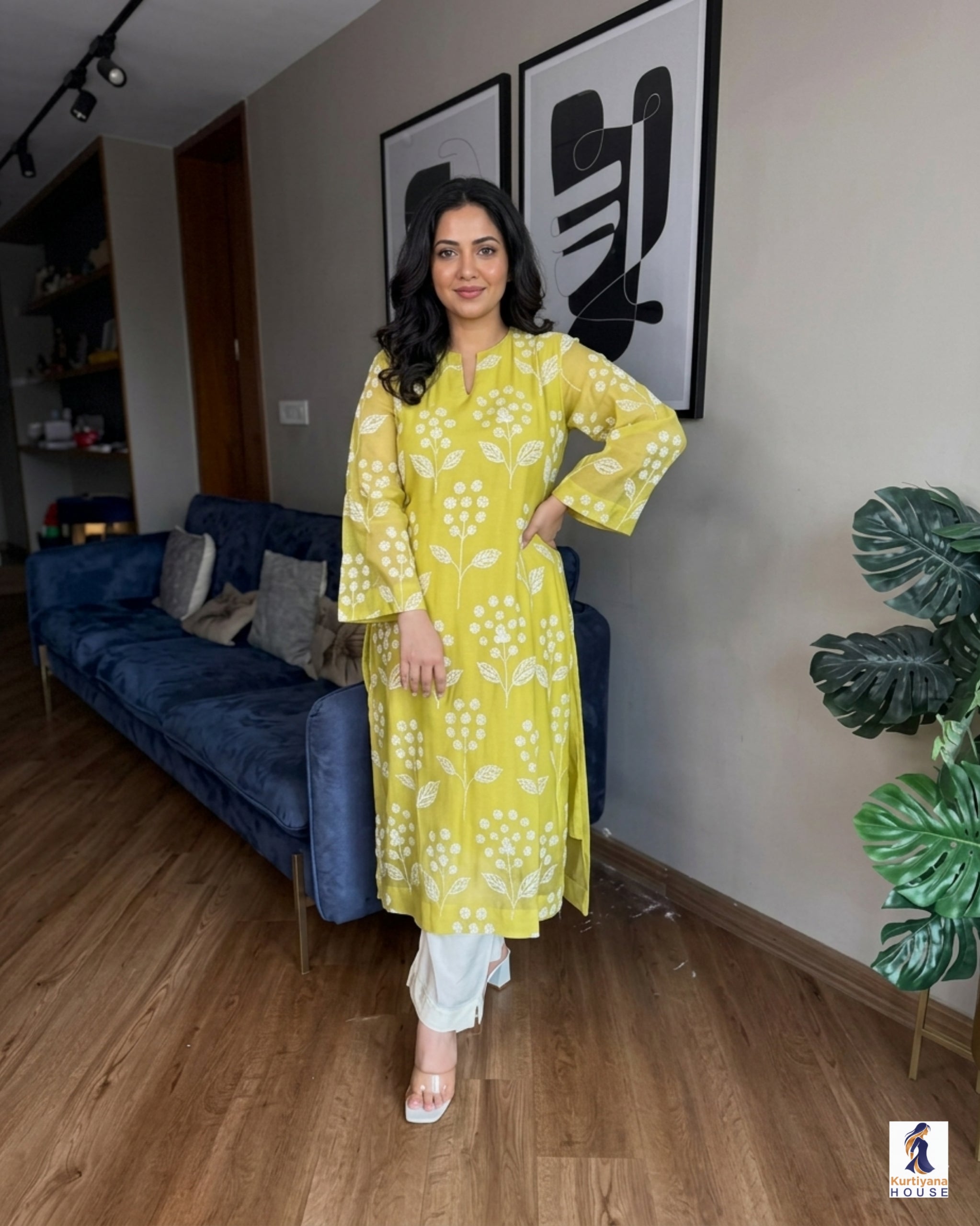 Women’s Stylish Cotton Kurti Pant Set – Comfortable Daily Wear