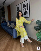 Women’s Stylish Cotton Kurti Pant Set – Comfortable Daily Wear