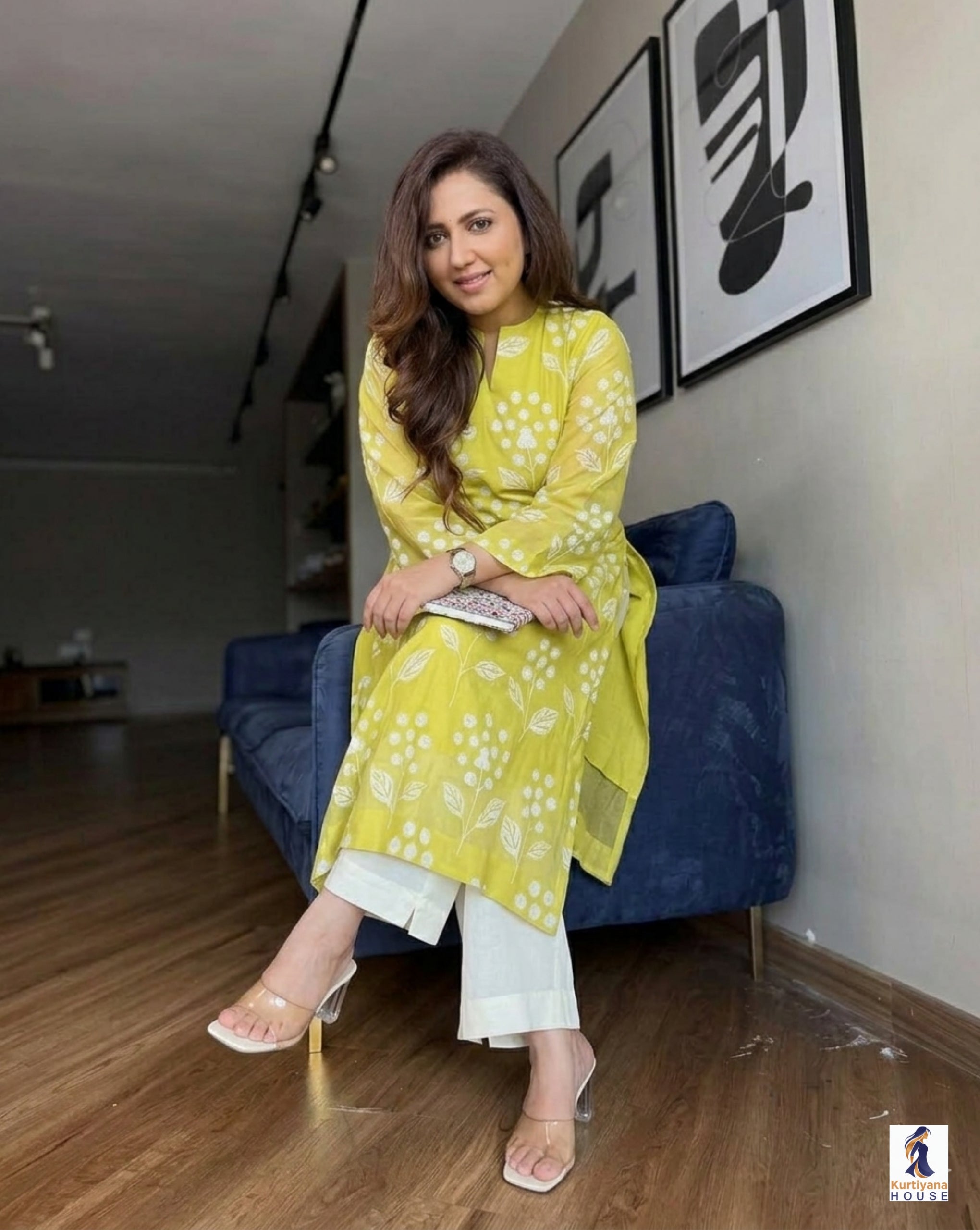 Women’s Stylish Cotton Kurti Pant Set – Comfortable Daily Wear