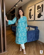 Women’s Stylish Cotton Kurti Pant Set – Comfortable Daily Wear
