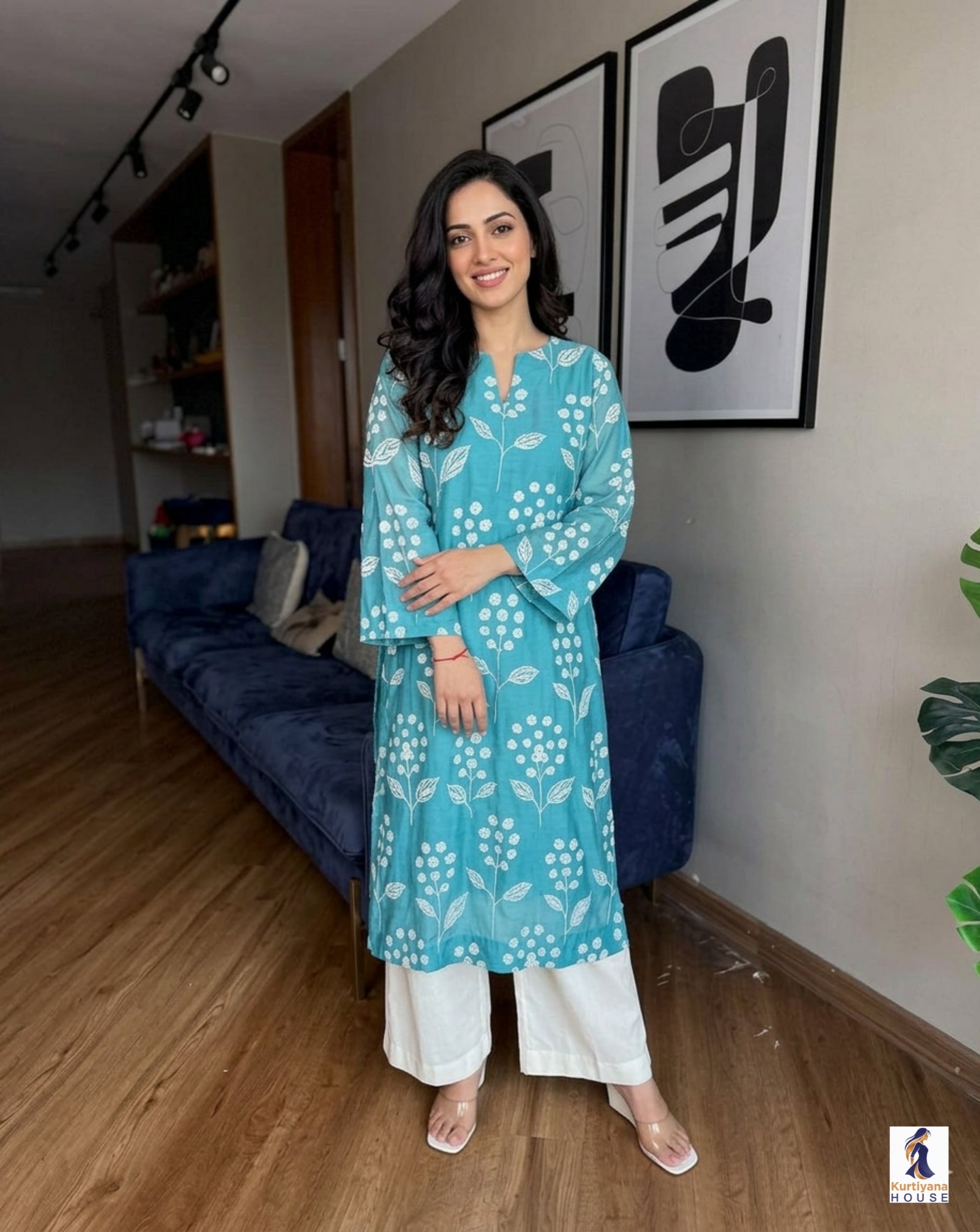 Women’s Stylish Cotton Kurti Pant Set – Comfortable Daily Wear