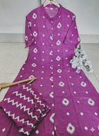 New Trending Design I Premium Floral Fine Cotton Kurti Pant Set I Women's Kurta Set