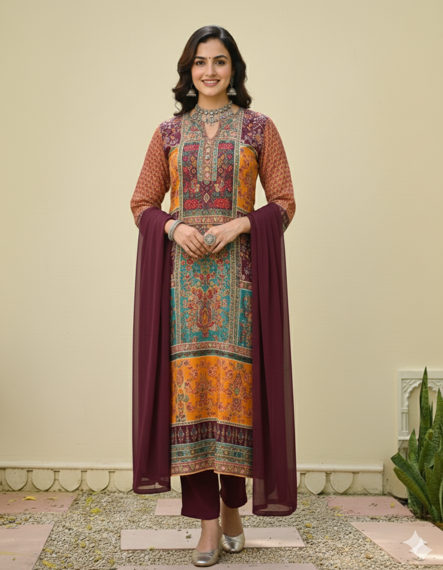 Beautiful Ivory Pakistani Suit I Trending Design I Women's Kurta Set