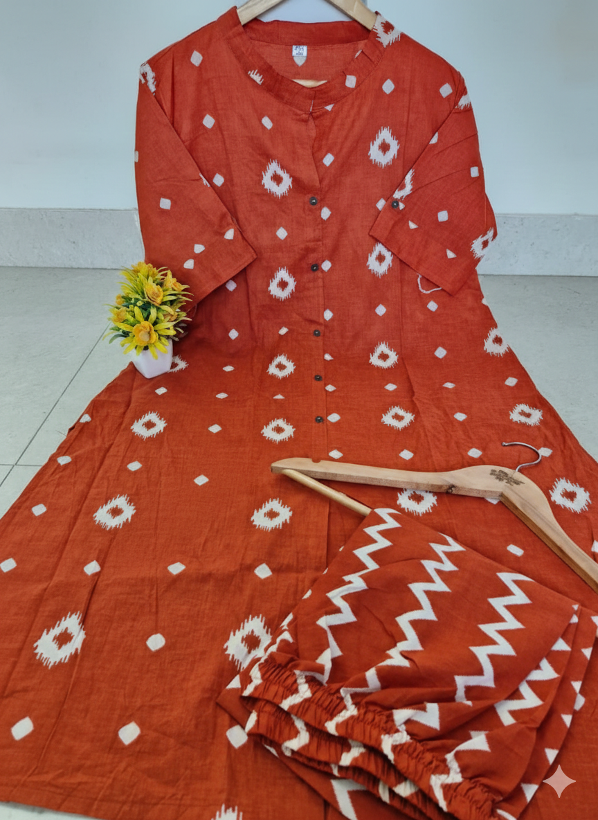 Designer Co-ord Set in a stylish A-line pattern | New Trending Design I Trending Kurta Set for Women