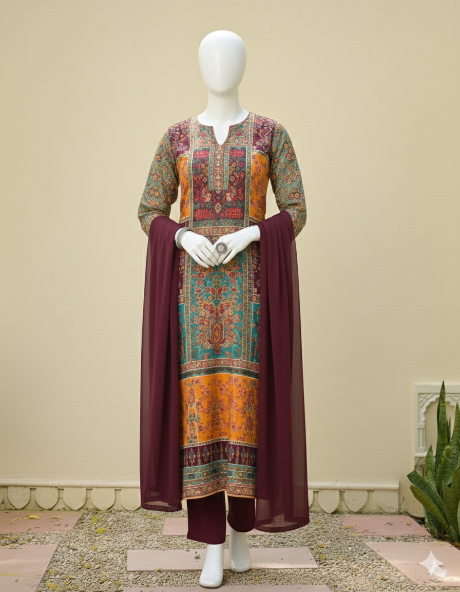 Beautiful Ivory Pakistani Suit I Trending Design I Women's Kurta Set