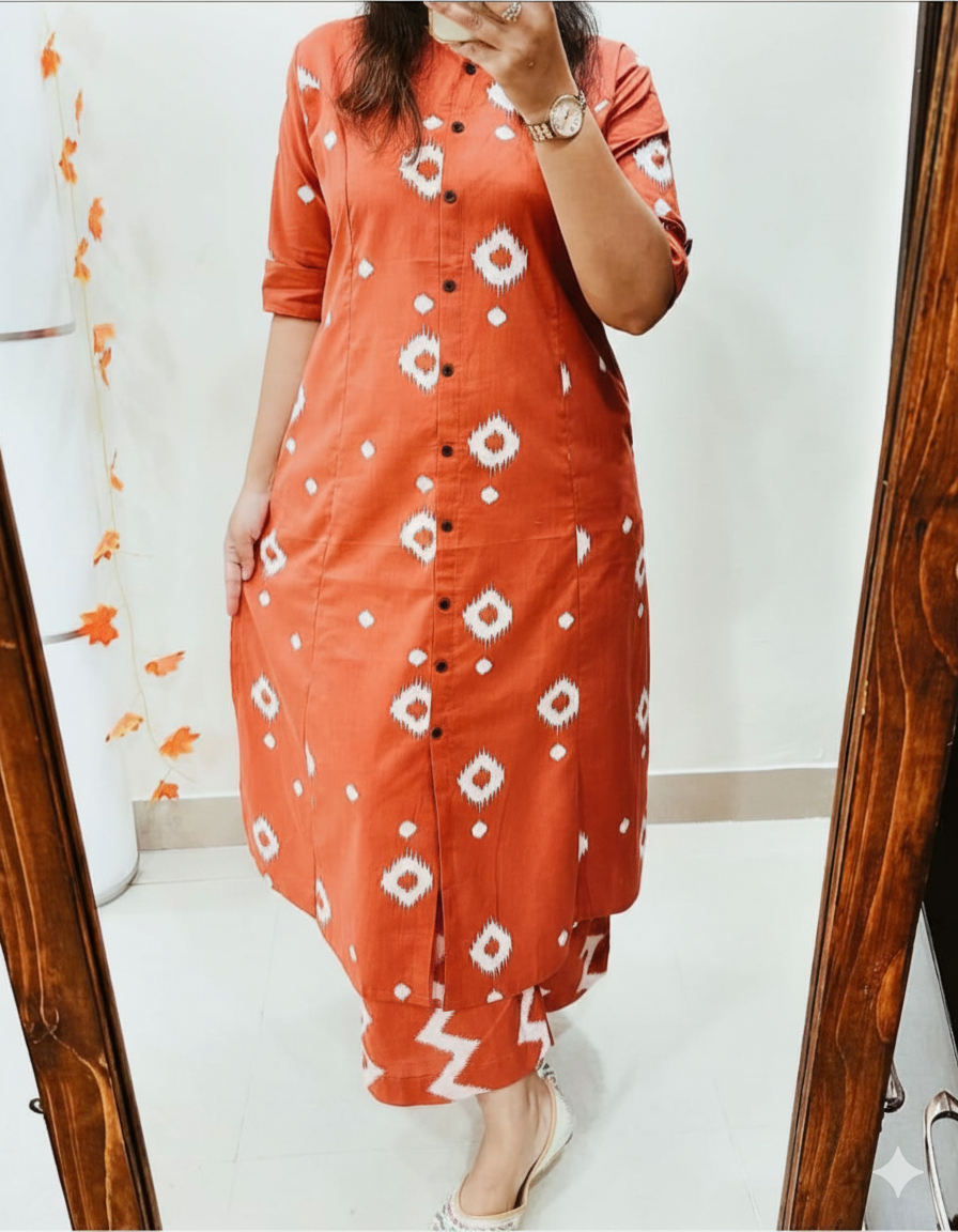 Designer Co-ord Set in a stylish A-line pattern | New Trending Design I Trending Kurta Set for Women
