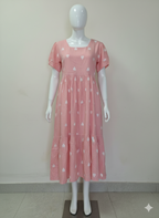 Beautiful Heart Print Full Flair Gown I Women's Kurti Gown