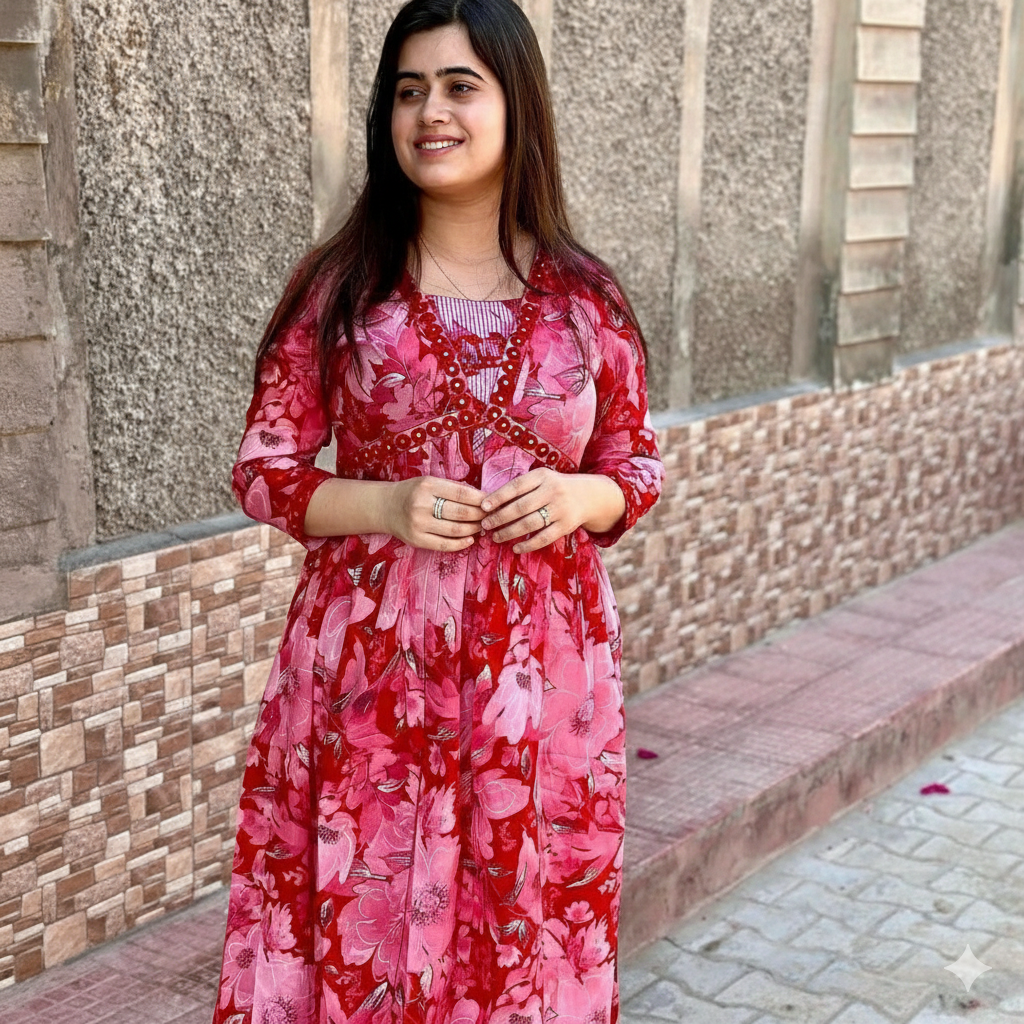 New Aliya Cut Floral Print Suit Set I New Trending Kurti Design I Kurti and Pant Set
