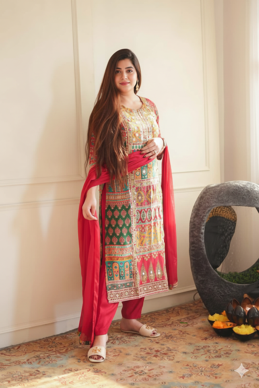 Ivory Pakistani Suit I Trending Womens kurta Set I Trending Kurti Design