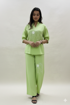 Trending Embroidered Cotton Slub Co-Ord Set I New Trending kurti Design