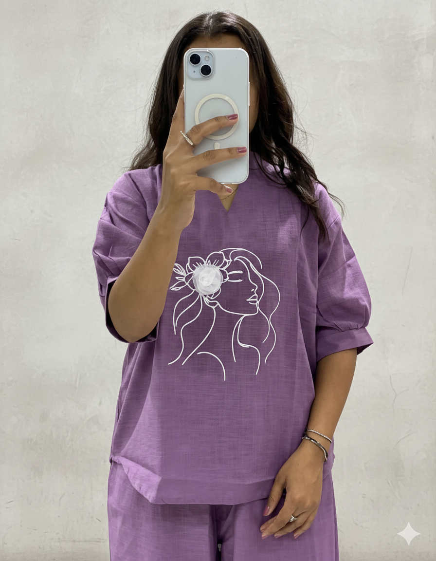 Trending Embroidered Cotton Slub Co-Ord Set I New Trending kurti Design