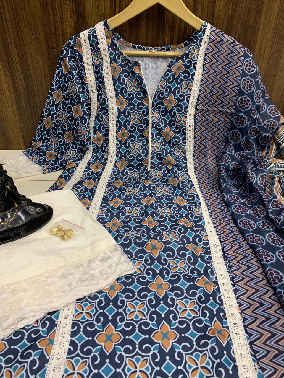 Beautiful Pakistani A-line Rayon Cotton Suit