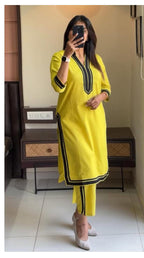 Summer Special Woven Kurti and Pant Set | New Trending Design