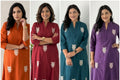 Beautiful Embroidered Cotton Kurti Pant Set for Women | Kurta and Pant Set