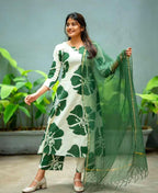 Elegant 3-Piece Floral Set | Women's Kurta Set | Trending Design