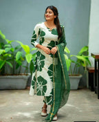 Elegant 3-Piece Floral Set | Women's Kurta Set | Trending Design
