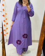Designer Kurti Palazzo Set in Premium Pure Cotton | Women's Kurta and Pant Set