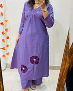 Designer Kurti Palazzo Set in Premium Pure Cotton | Women's Kurta and Pant Set