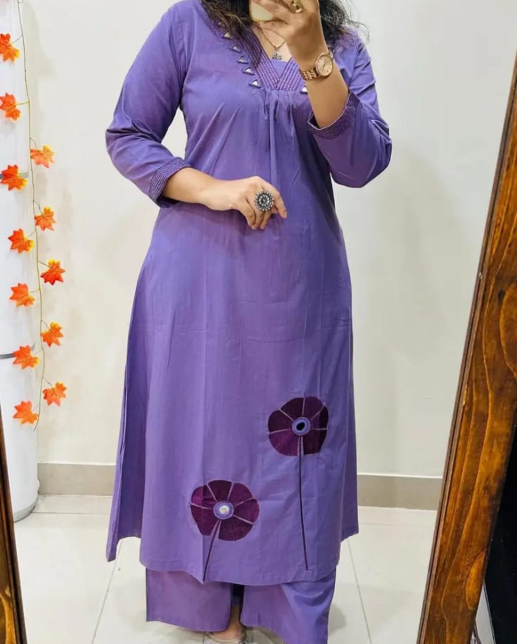 Designer Kurti Palazzo Set in Premium Pure Cotton | Women's Kurta and Pant Set