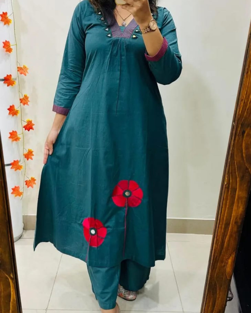 Designer Kurti Palazzo Set in Premium Pure Cotton | Women's Kurta and Pant Set