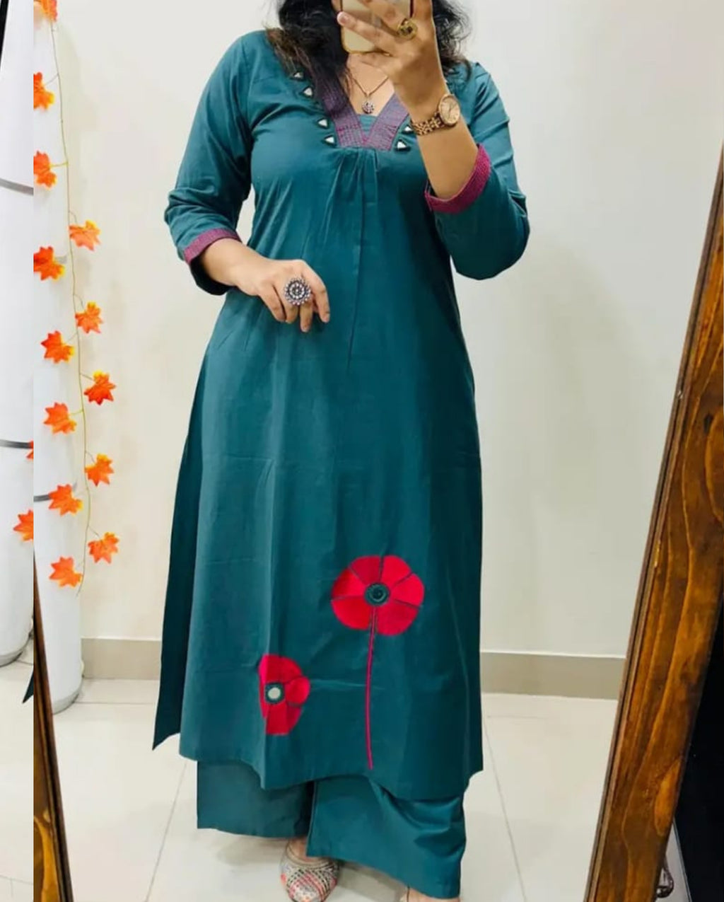 Designer Kurti Palazzo Set in Premium Pure Cotton | Women's Kurta and Pant Set