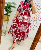 Premium Floral Fine Cotton Kurti Pant Set | Premium A-Line Co-Ord Set